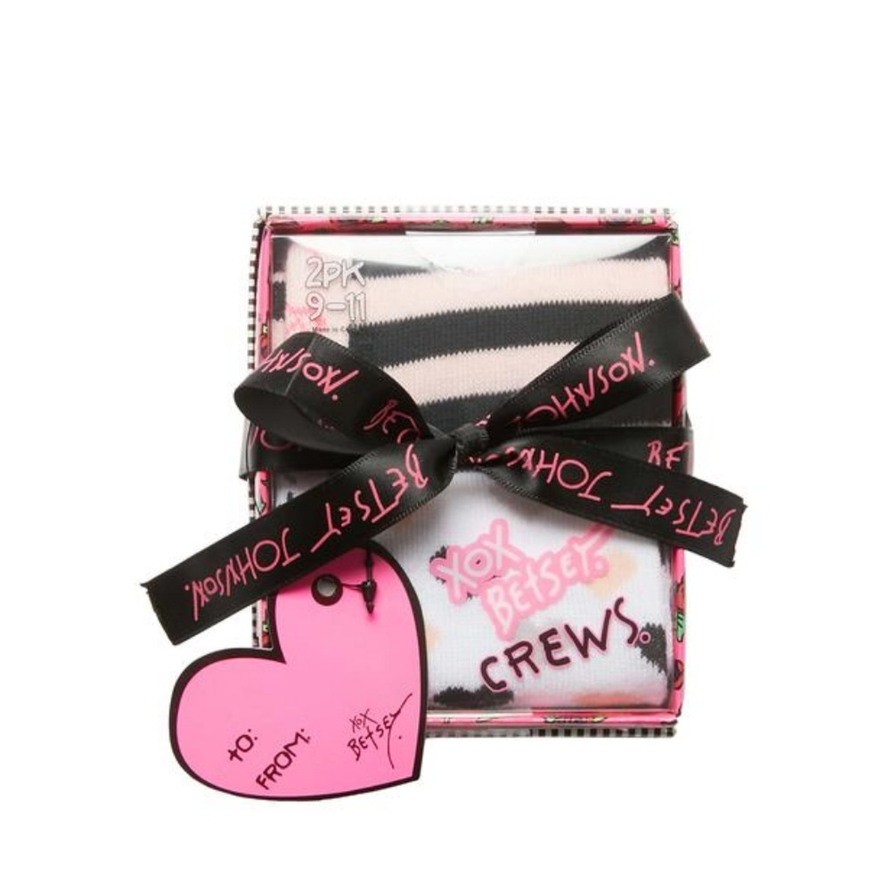 Betsy Johnson 2pack crew socks